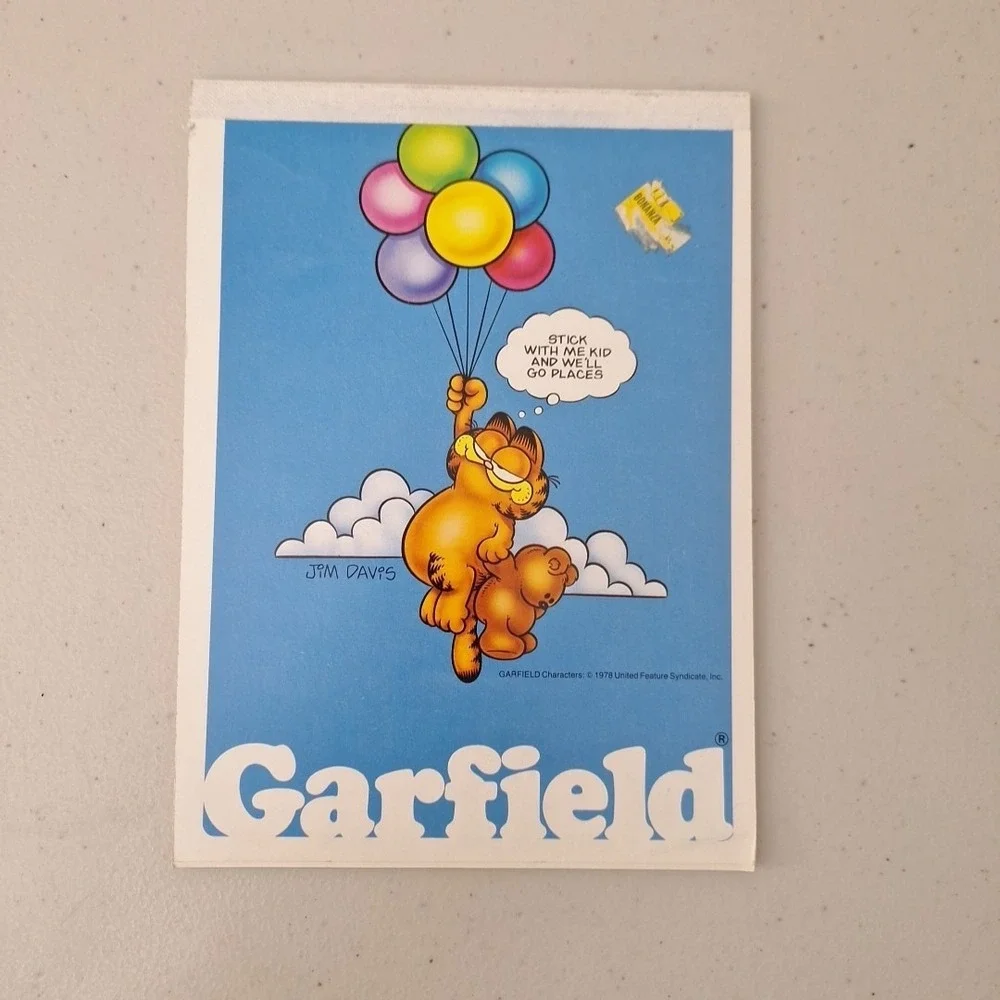 Vintage 1978 Mead Garfield Cat Stationary Note Pads Writing Tablets Sticker Set